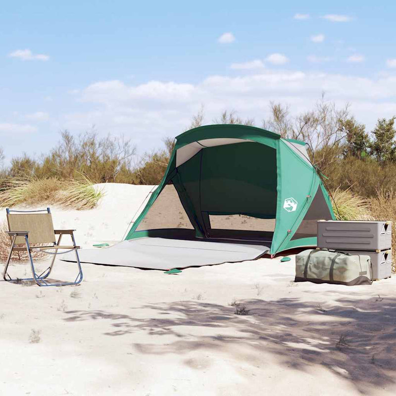 VidaXL tienda de playa 2 personas verde mar impermeable