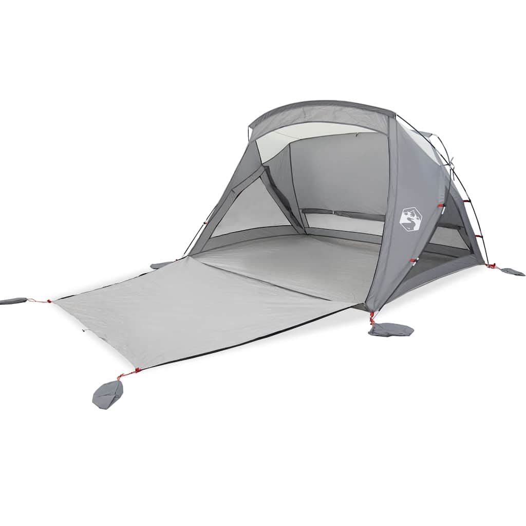 Tenda da spiaggia VidaXL per 2 persone impermeabile grigia