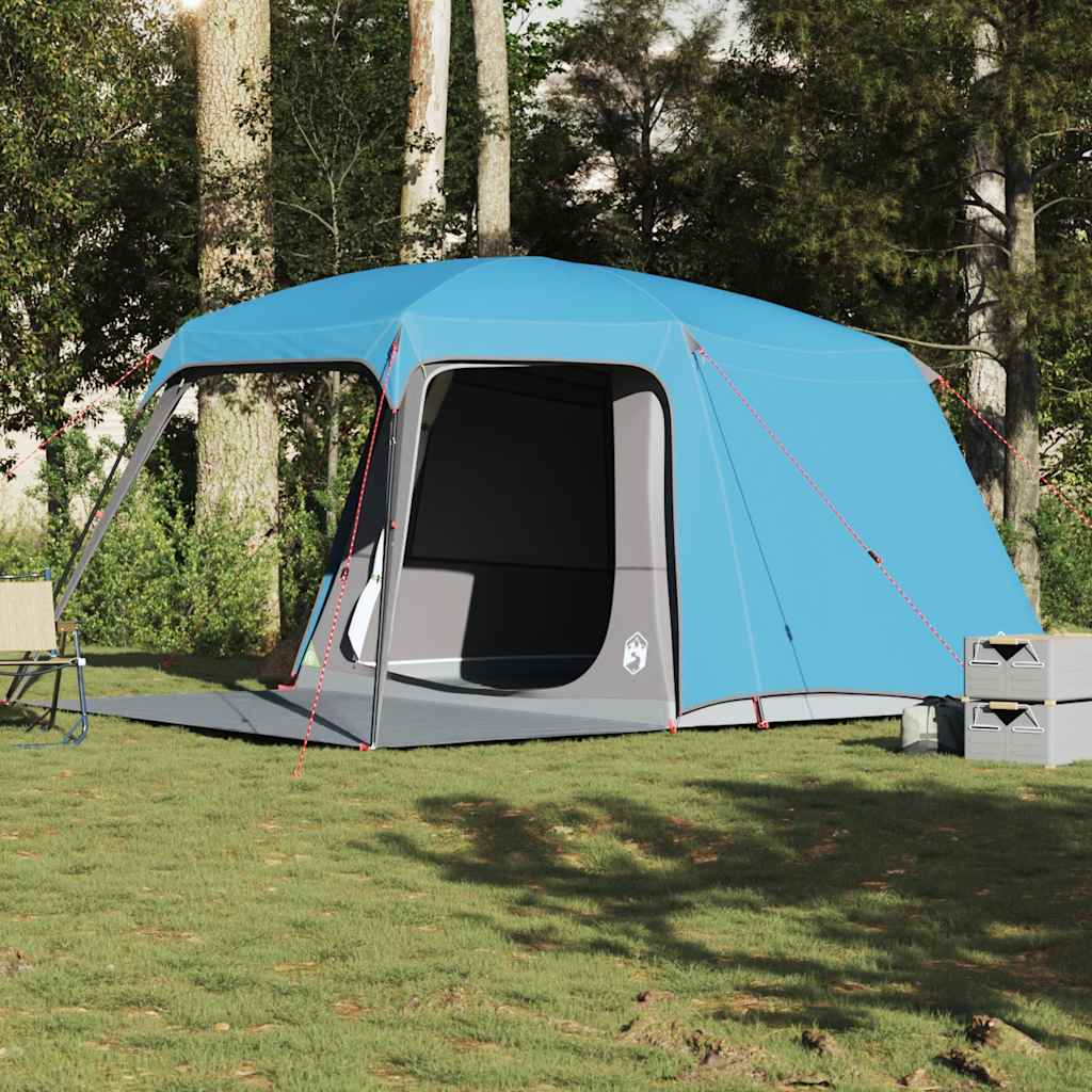 Tenda da campeggio VidaXL con cupola veranda, impermeabile per 5 persone, blu