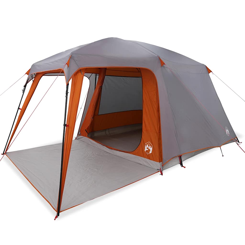 Tienda de campaña VidaXL con cúpula para veranda, 5 personas, impermeable, gris naranja