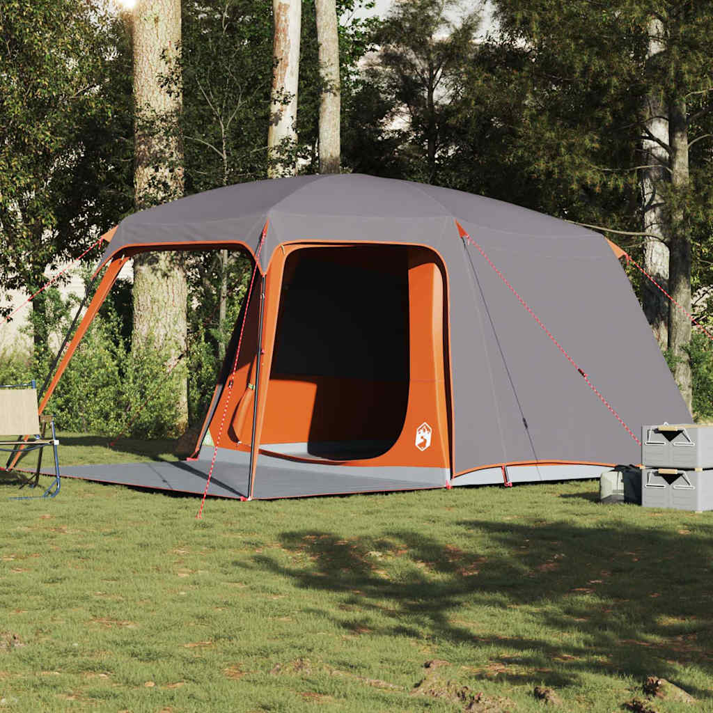 Tienda de campaña VidaXL con cúpula para veranda, 5 personas, impermeable, gris naranja