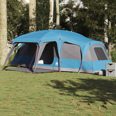 Tenda familiare VidaXL con cupola veranda, 9 posti impermeabile blu