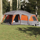 VidaXL family tent with veranda dome 9 persons waterproof gray orange
