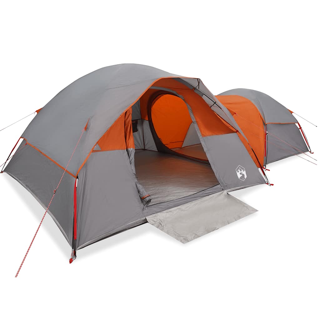 Tenda VidaXL 5 persone impermeabile grigia e arancione