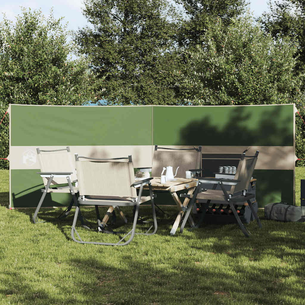 VidaXL parabrisas camping impermeable 344x120 cm verde