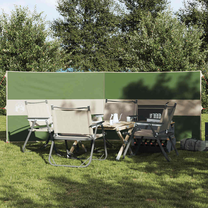 VidaXL parabrezza da campeggio impermeabile 344x120 cm verde
