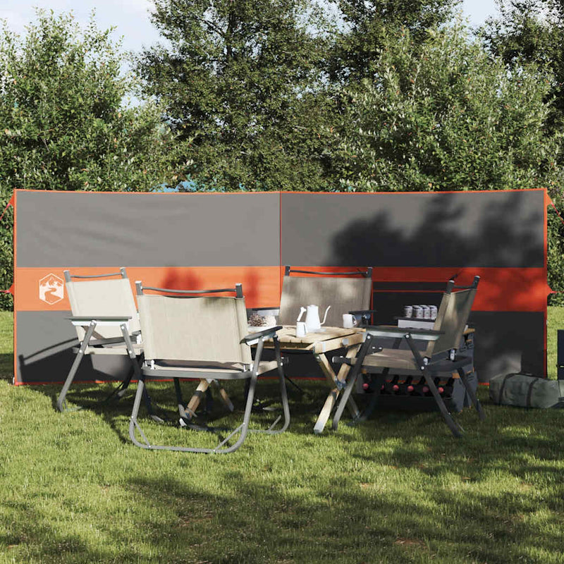 Parabrezza da campeggio Vidaxx impermeabile 344x120 cm grigio e arancione