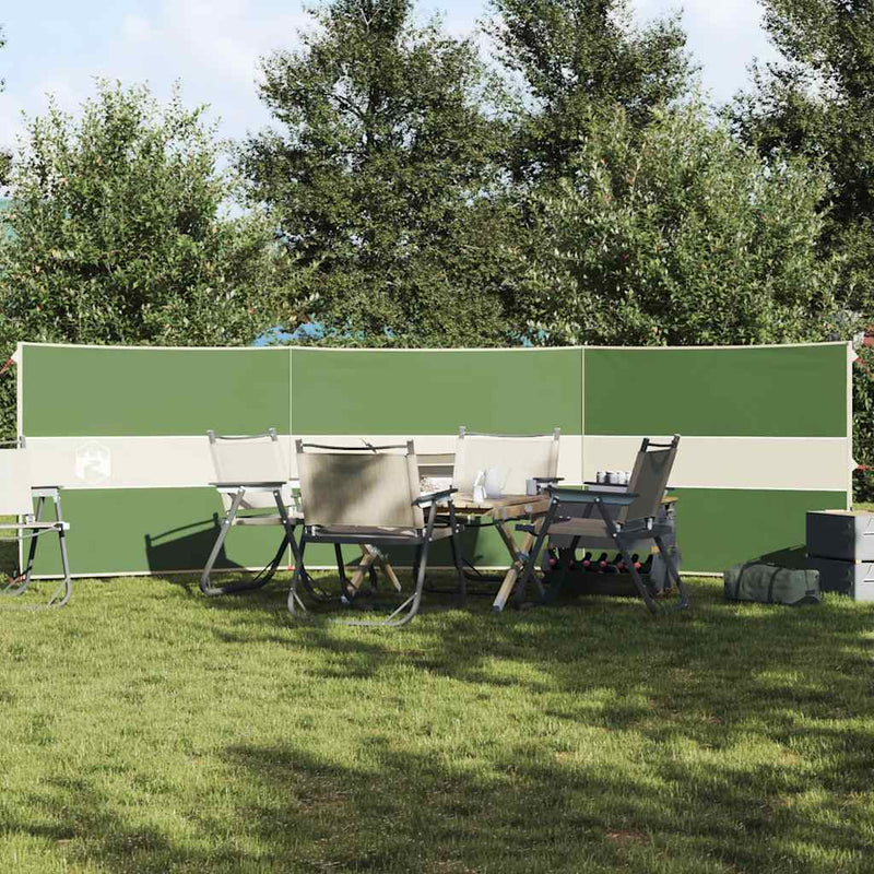 VidaXL parabrezza da campeggio impermeabile 490x123 cm verde