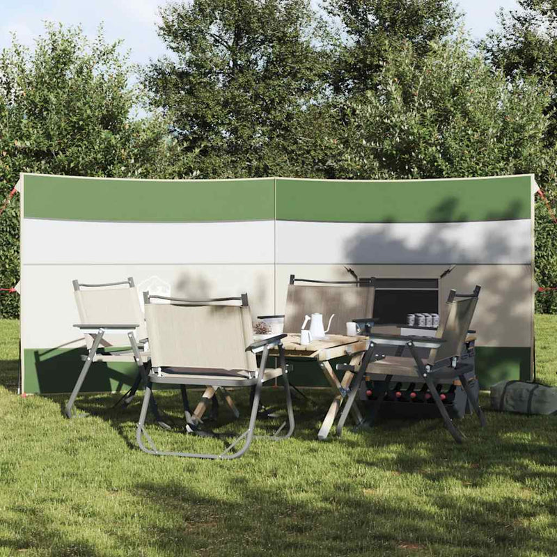 VidaXL parabrezza da campeggio impermeabile 340x130 cm verde