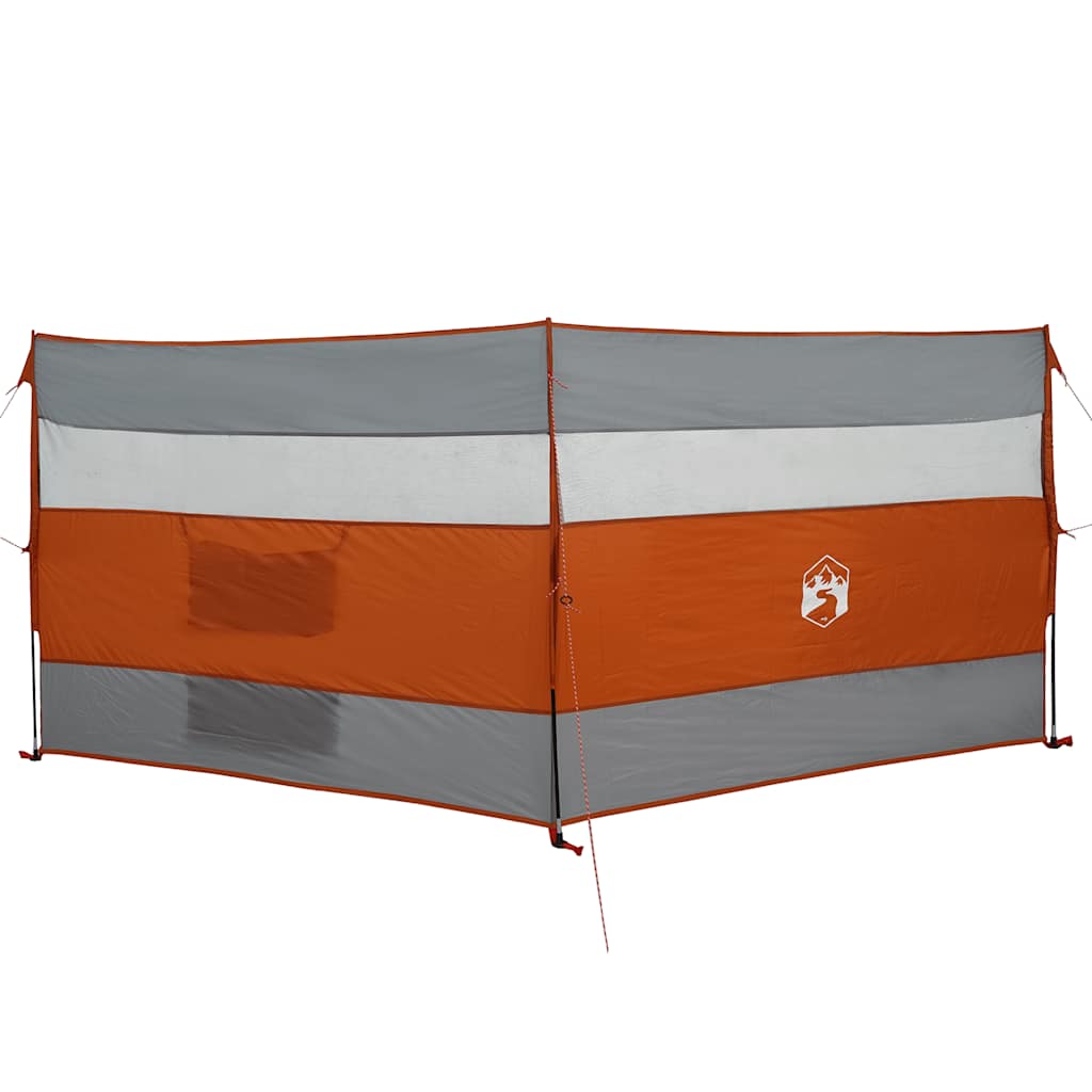 VidaXL parabrisas camping impermeable 340x130 cm gris y naranja