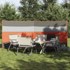 Vidaxl windscherm camping waterdicht 340x130 cm grijs en oranje