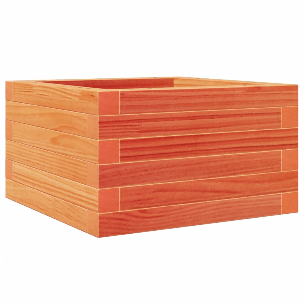 Vidaxl Planning Box 40x40x23 cm de pino sólido marrón