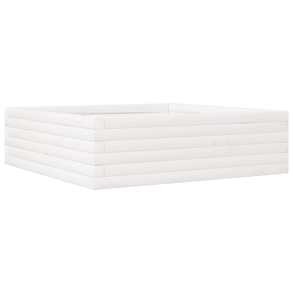 Vidaxl Planning Box 80x80x23 cm de pino sólido White