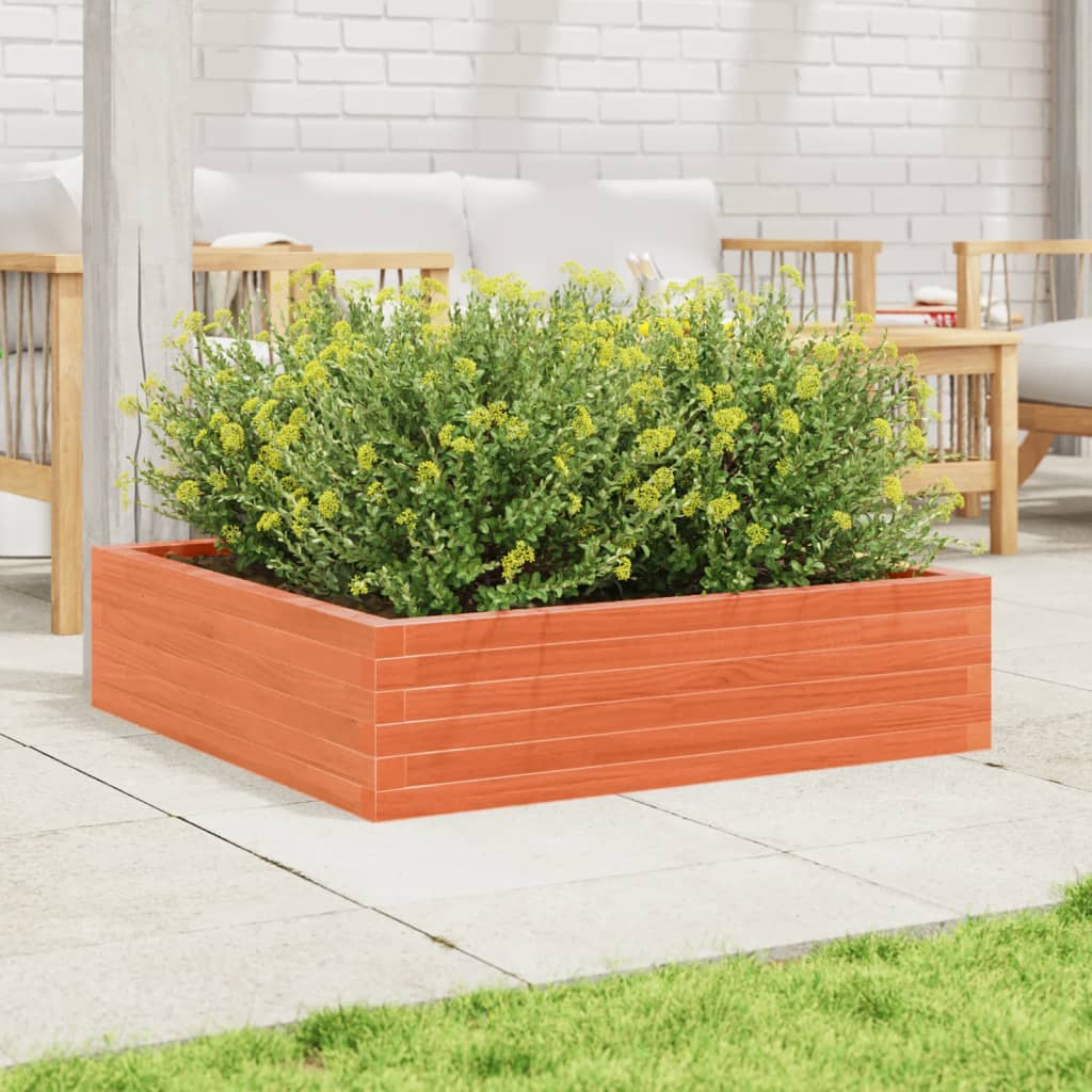 Vidaxl Planning Box 90x90x23 cm de pino sólido marrón