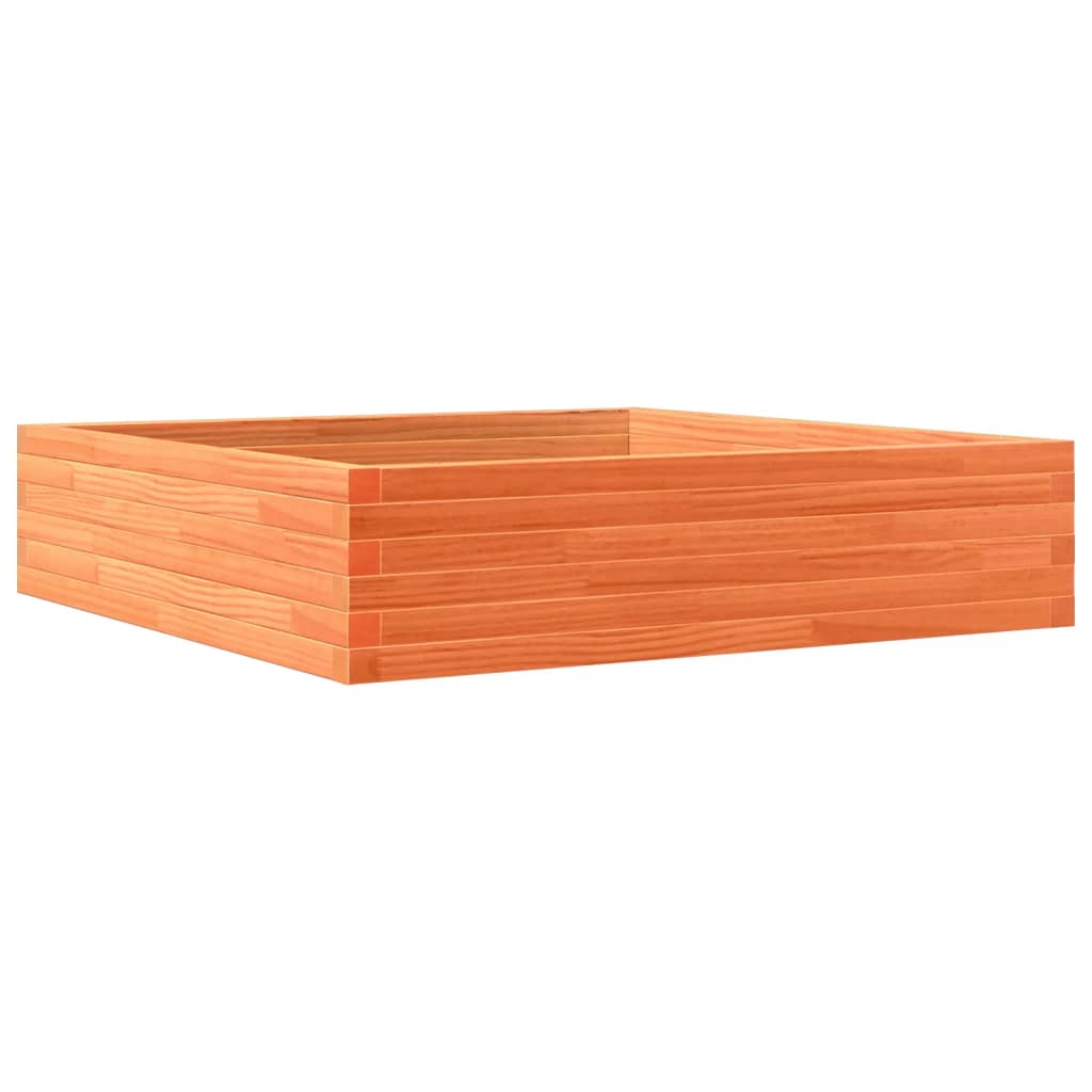 Vidaxl Planning Box 100x100x23 cm de pino sólido marrón