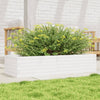 Vidaxl plantenbak 110x40x23 cm massief grenenhout wit