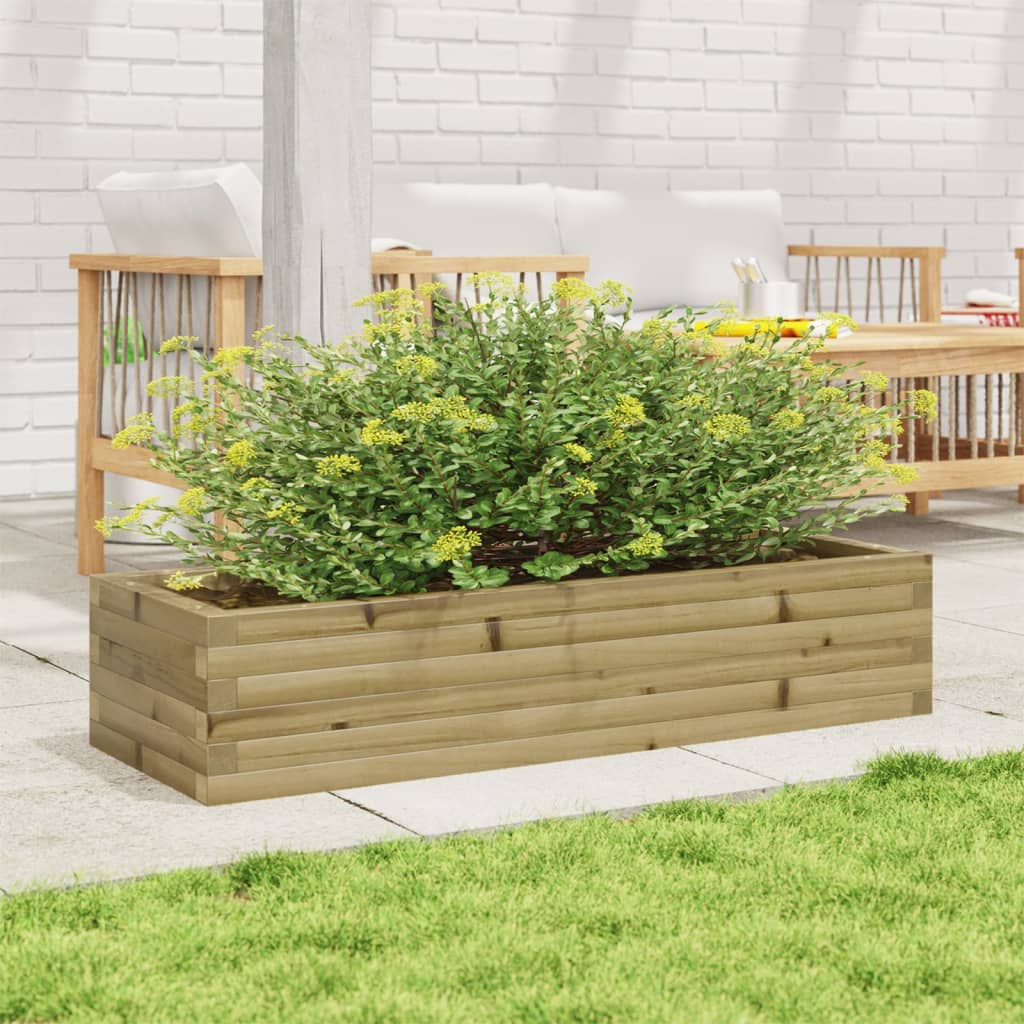 Casella di pianificazione Vidaxl 110x40x23 cm Pine impregnato