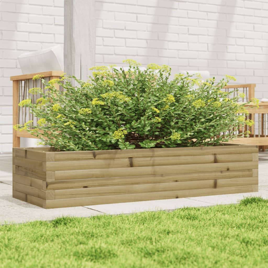 Casella di pianificazione Vidaxl 110x40x23 cm Pine impregnato