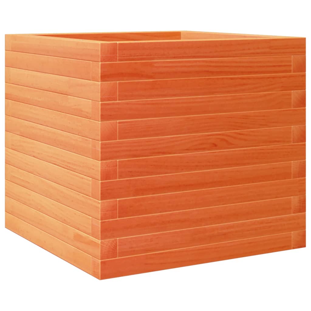 Vidaxl Planning Box 50x50x45.5 cm de pino sólido marrón