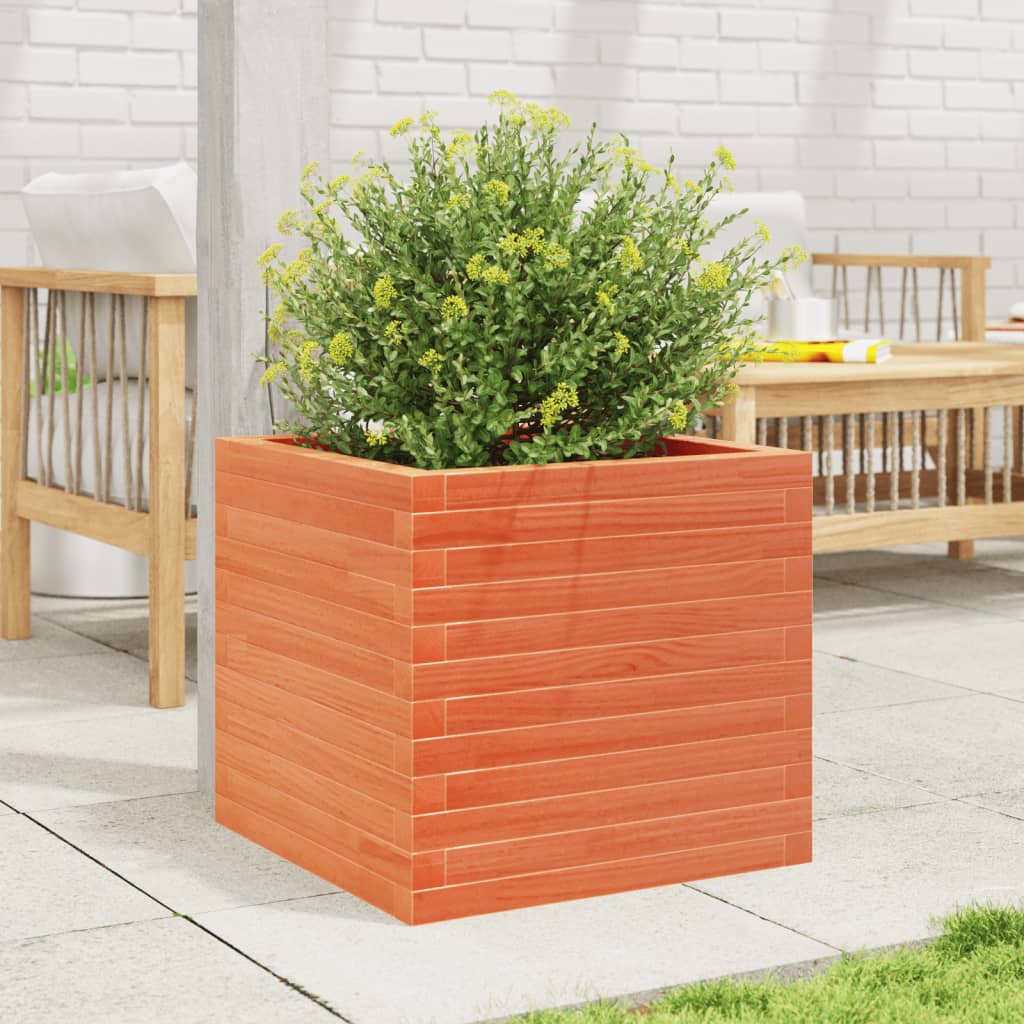 Vidaxl Planning Box 50x50x45.5 cm de pino sólido marrón