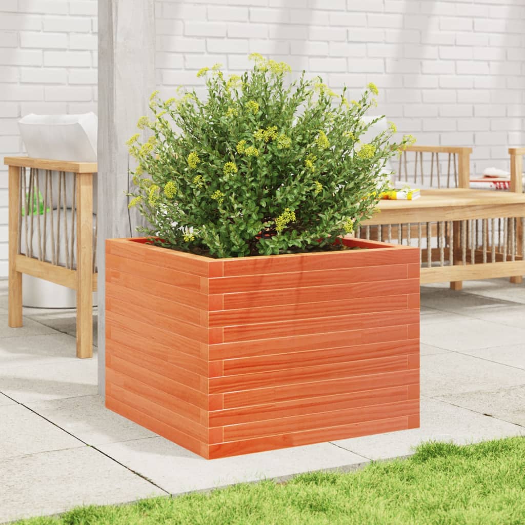 Vidaxl Planning Box 60x60x45.5 cm de pino sólido marrón