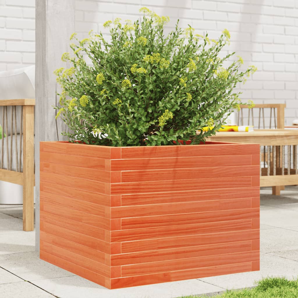 Vidaxl Planning Box 60x60x45.5 cm de pino sólido marrón