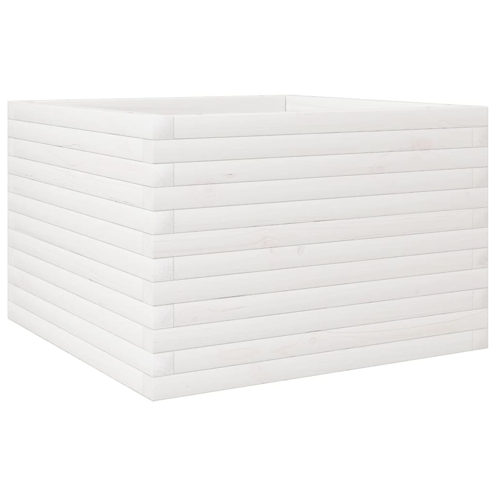 Vidaxl Planning Box 70x70x45.5 cm de pino sólido blanco