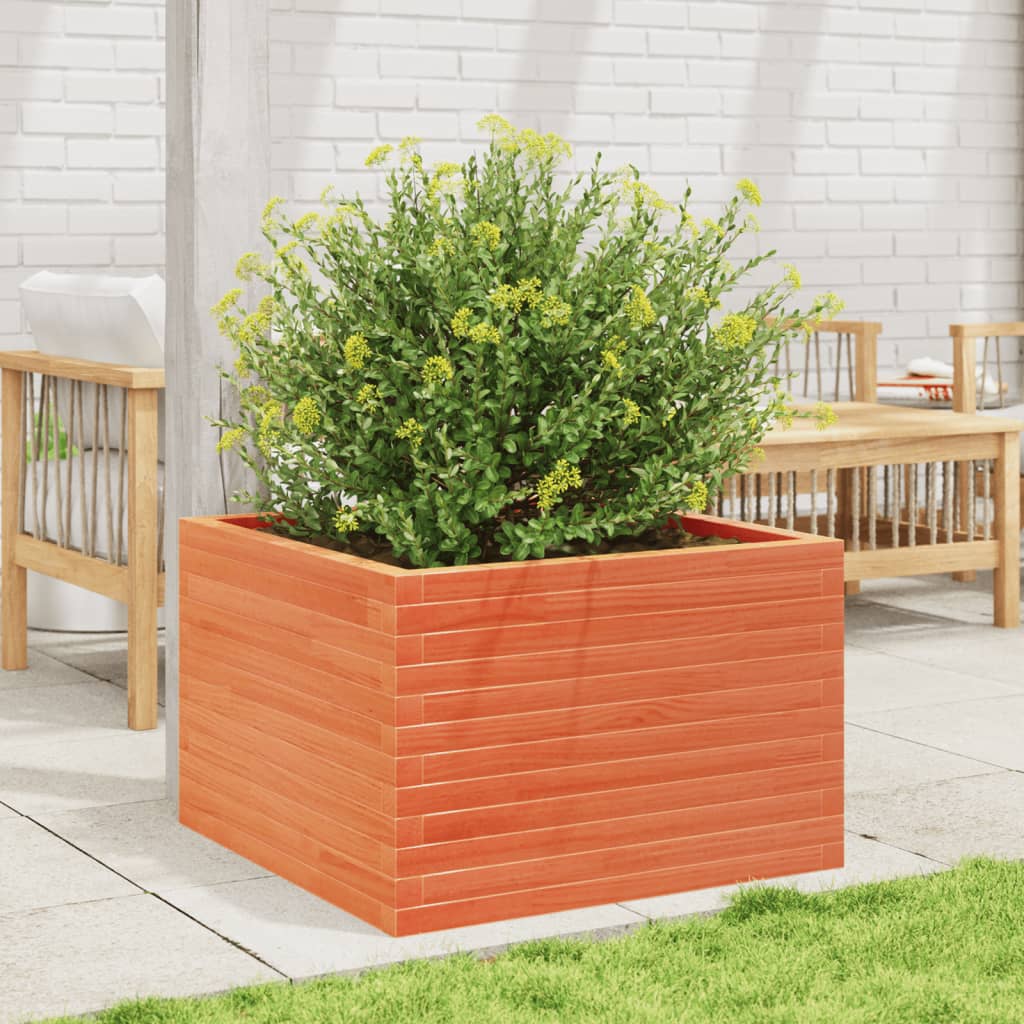 Vidaxl Planning Box 70x70x45.5 cm de pino sólido marrón