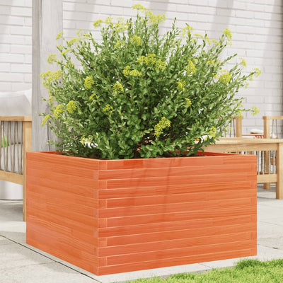 Vidaxl Planning Box 80x80x45.5 cm de pino sólido marrón marrón