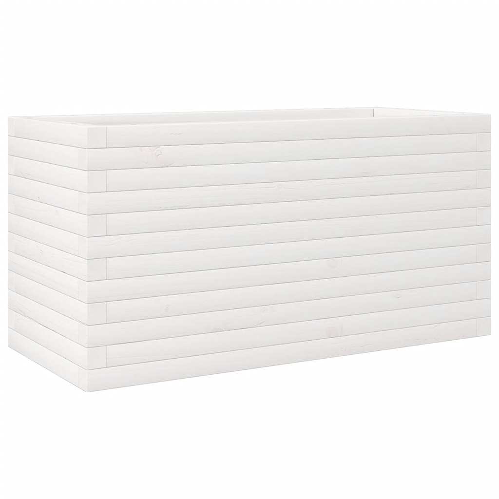 Vidaxl Planning Box 90x40x45.5 cm de pino sólido blanco