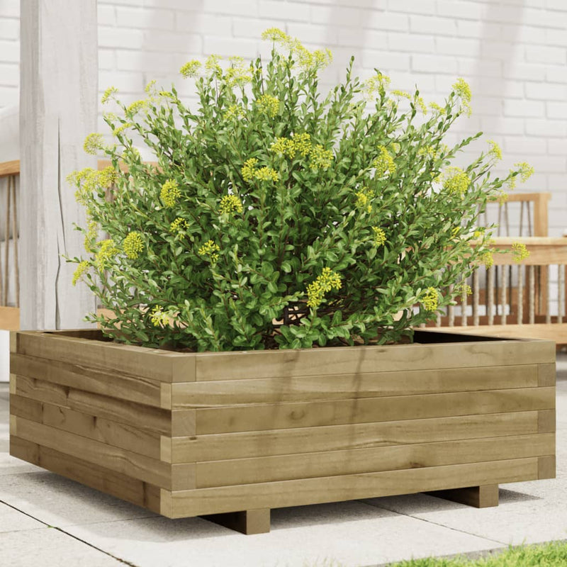 Vidaxl Planter Big 70x70x26.5 cm Pine impregnado