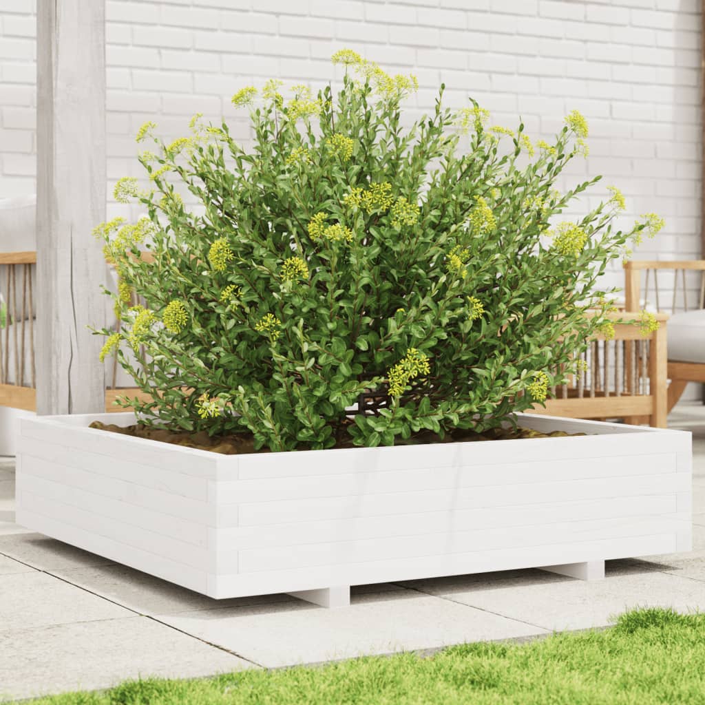 Plantador Vidaxl 100x100x26.5 cm de pino sólido
