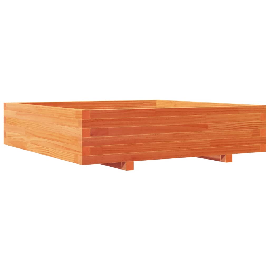 Vidaxl Planning Box 100x100x26.5 cm de pino sólido marrón