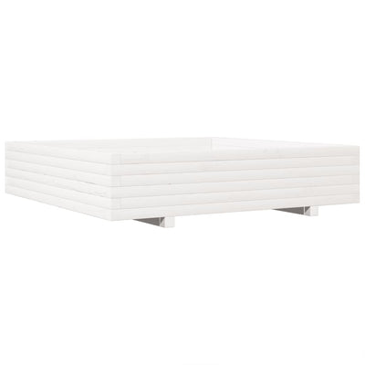 Casella di pianificazione Vidaxl 110x110x26.5 cm Pino solido bianco