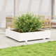 Vidaxl Planning Box 110x110x26.5 cm de pino sólido blanco