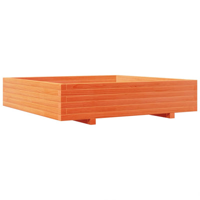 Casella di pianificazione Vidaxl 110x110x26.5 cm cera in pino solido marrone