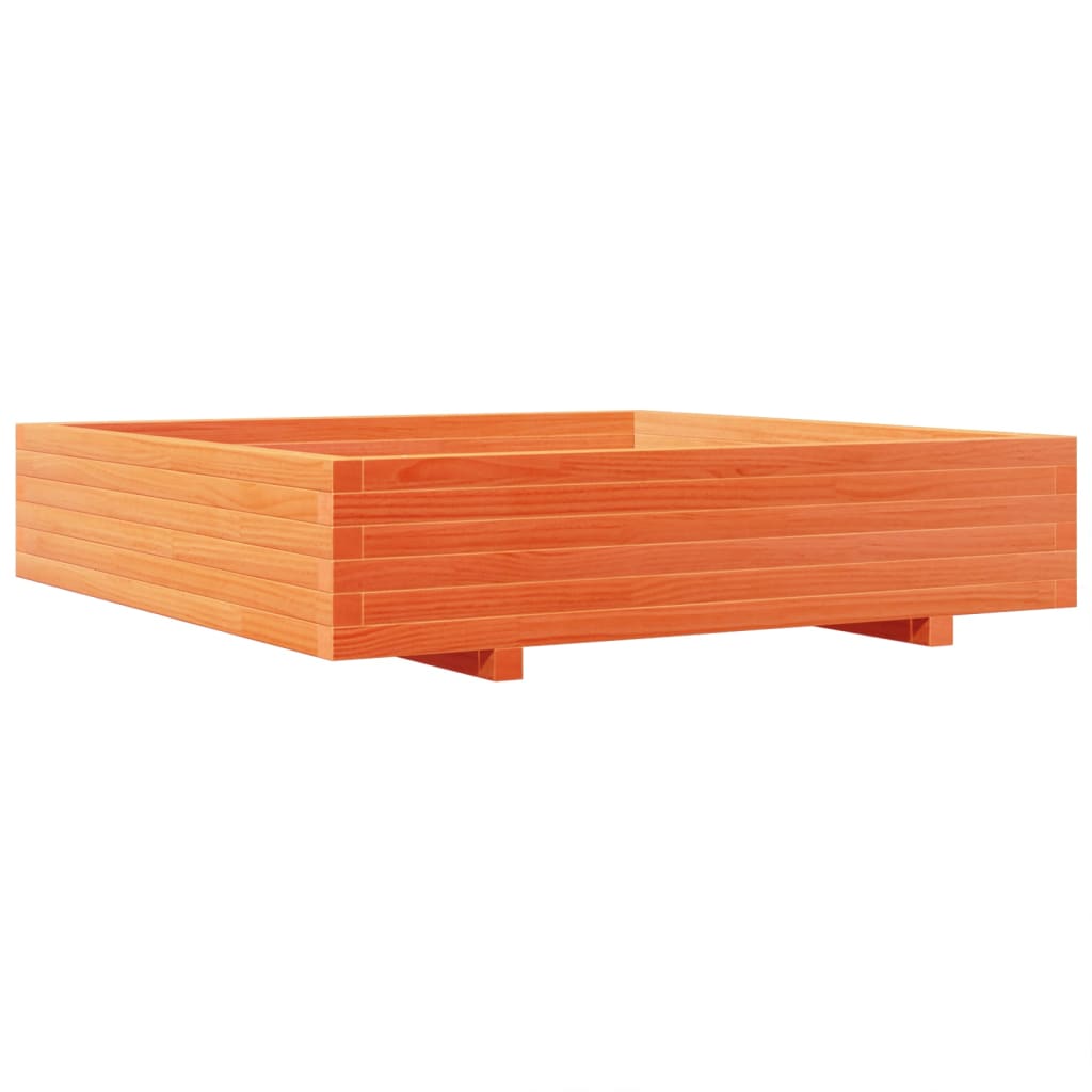 Vidaxl Planning Box 110x110x26.5 cm de pino sólido marrón marrón