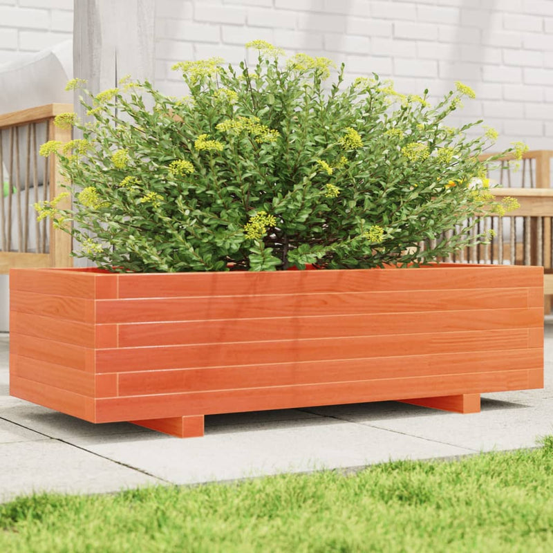 Vidaxl Planning Box 90x40x26.5 cm de pino sólido marrón