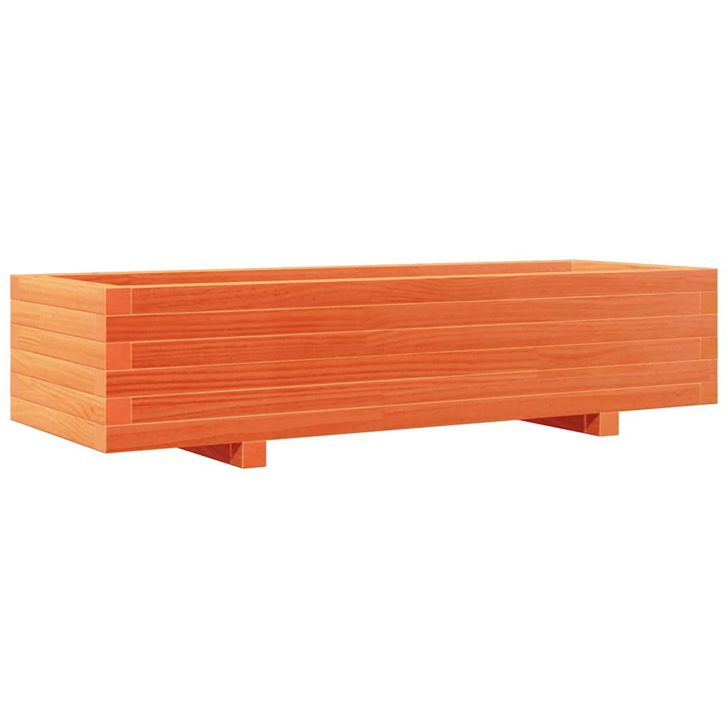 Vidaxl Planning Box 110x40x26.5 cm de pino sólido marrón