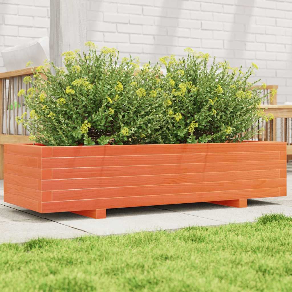 Vidaxl Planning Box 110x40x26.5 cm de pino sólido marrón