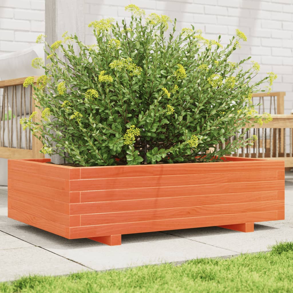 Vidaxl Planning Box 90x60x26.5 cm de pino sólido marrón