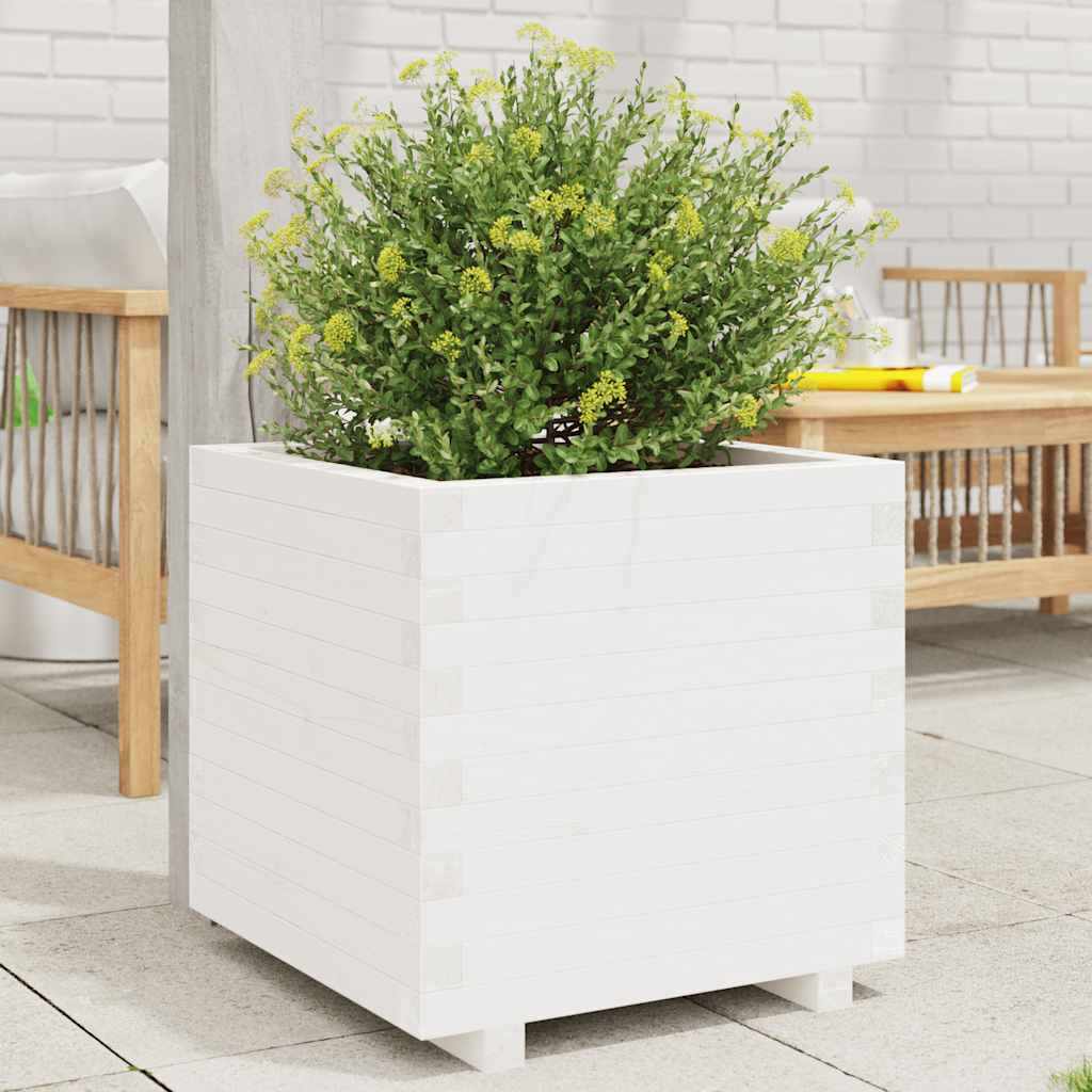 Vidaxx macetero 50x50x49,5 cm madera maciza de pino blanco