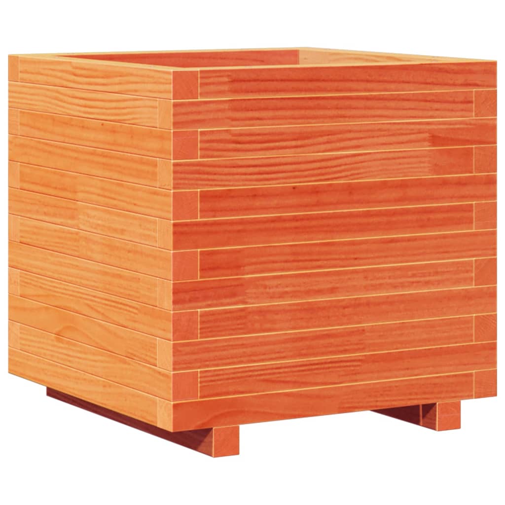 Vidaxx macetero 50x50x49,5 cm madera maciza de pino, marrón lavado