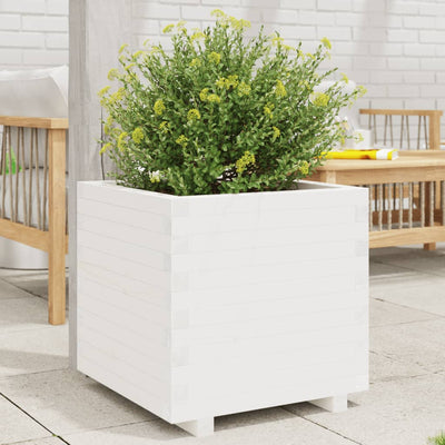 Fioriera Vidaxx 60x60x49,5 cm in legno di pino massiccio bianco