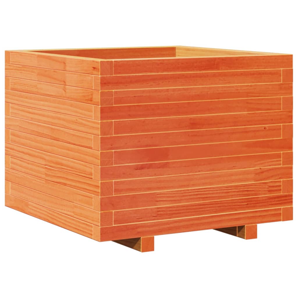 Vidaxx macetero 60x60x49,5 cm madera maciza de pino, marrón lavado