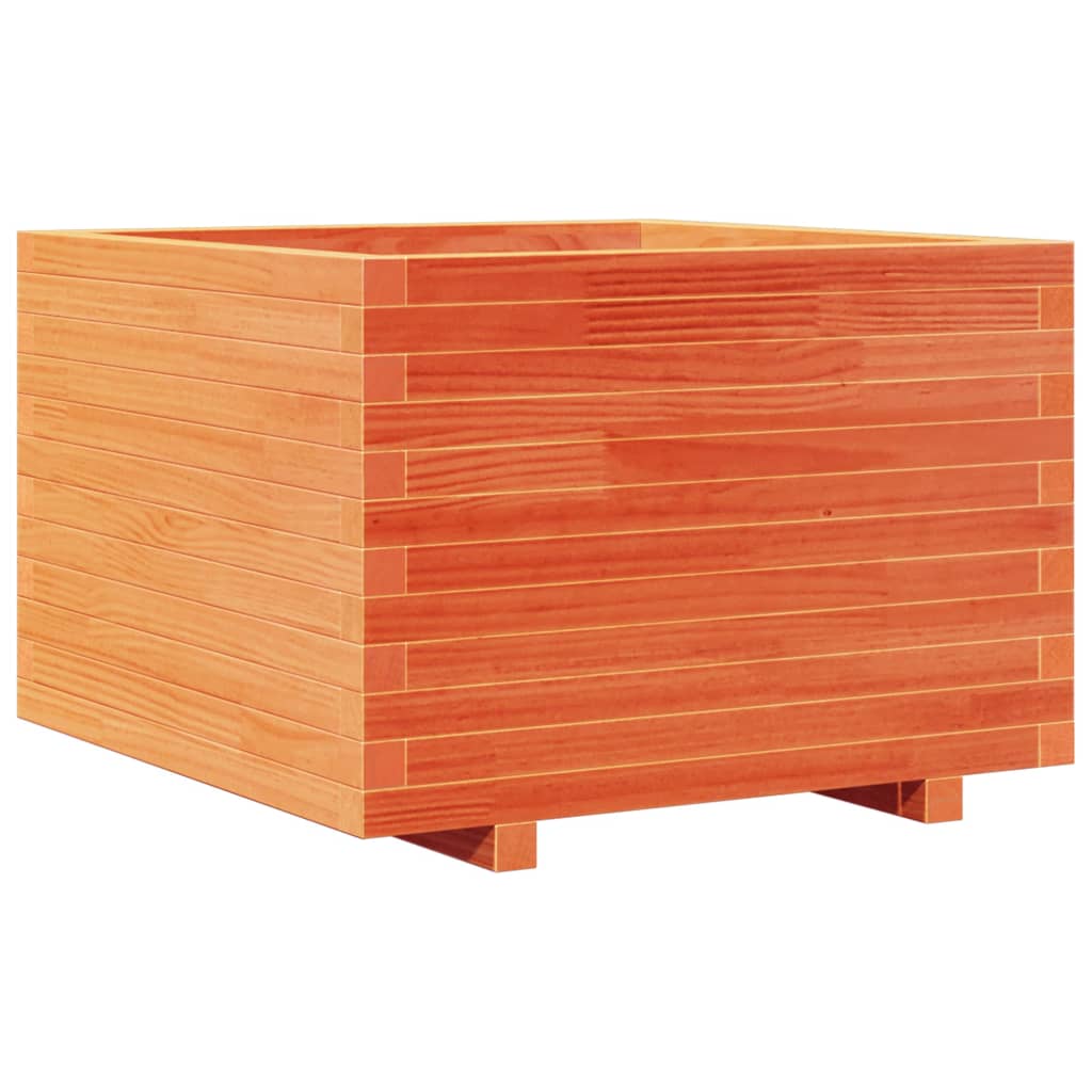 Vidaxx macetero 70x70x49,5 cm madera maciza de pino, marrón lavado