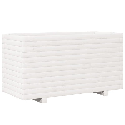 Vidaxl Planning Box 90x40x49.5 cm de pino sólido blanco