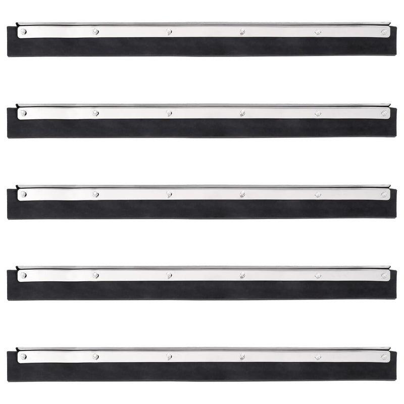 Vidaxl vloerwisserkoppen 5 st 45,5x2x5 cm staal en rubber