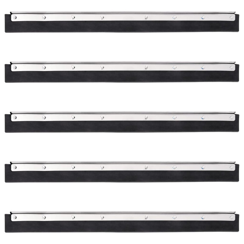 Vidaxl vloerwisserkoppen 5 st 60,5x2x5 cm staal en rubber
