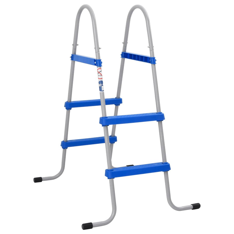 Piscina Vidaxl Scala della piscina per piscina sopra da terra 84 cm in acciaio e plastica